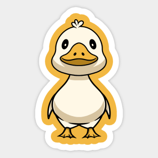 Cute Happy Duck Sticker